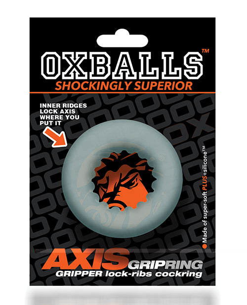 Oxballs  Axis Rib Griphold Cockring - Clear Ice