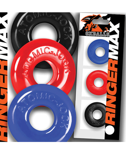 Oxballs Ringer Max 3 Pack Cockrings - Multi Color