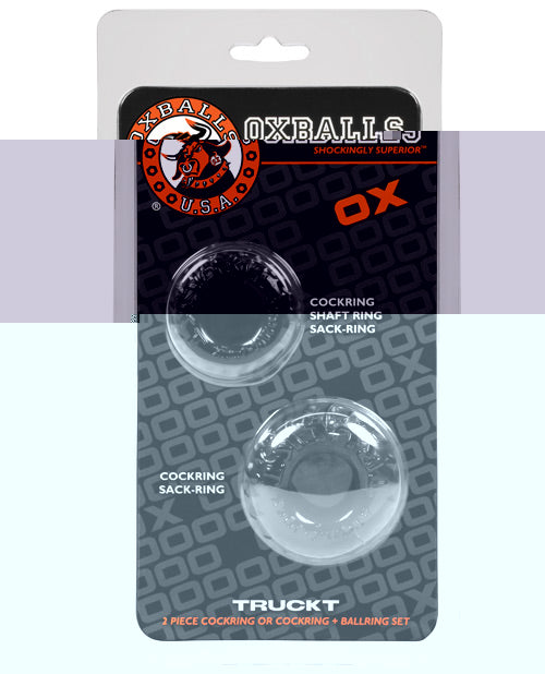 Oxballs TruckT Cock & Ball Ring - Black Pack of 2