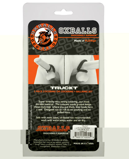 Oxballs TruckT Cock & Ball Ring - Black Pack of 2