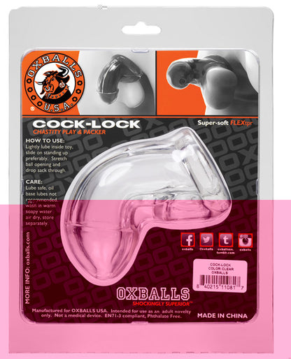 Oxballs Cock Lock Cock Cage - Clear