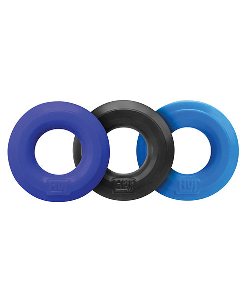 Hunky Junk C Ring Multi Pack - Cobalt Pack of 3