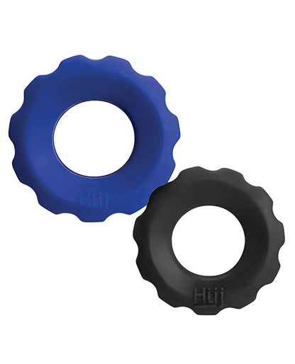 Hunky Junk Cog Ring 2 Size Double Pack - Cobalt & Tar Pack of 2