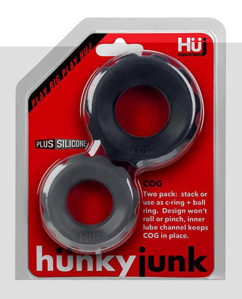 Hunky Junk Cog Ring 2 Size Double Pack - Tar & Stone Pack of 2