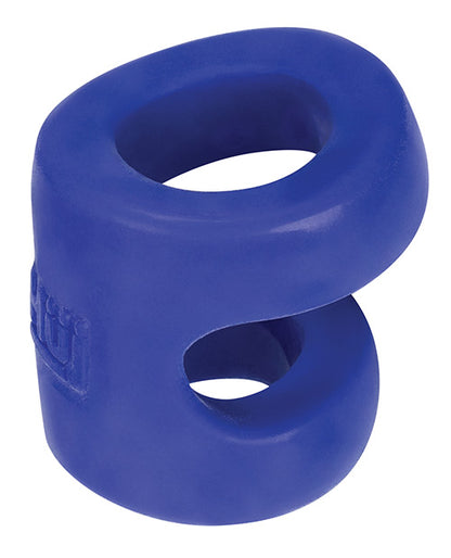 Hunky Junk Connect Cock Ring w/Balltugger - Cobalt