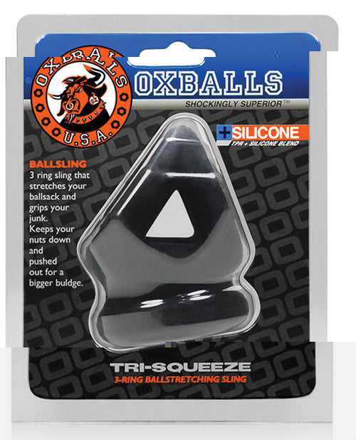 Oxballs Tri-Squeeze Cocksling/Ball Stretcher - Black Ice