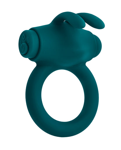 Playboy Pleasure Bunny Buzzer Cock Ring - Deep Teal