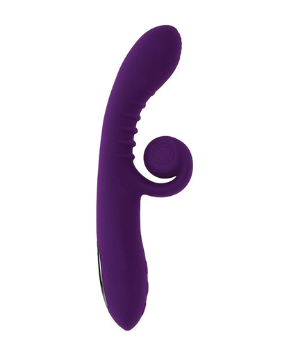 Playboy Pleasure Curlicue Rabbit Vibrator - Acai