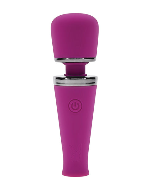 Playboy Pleasure Mic Drop Petite Wand Vibrator - Fuschia