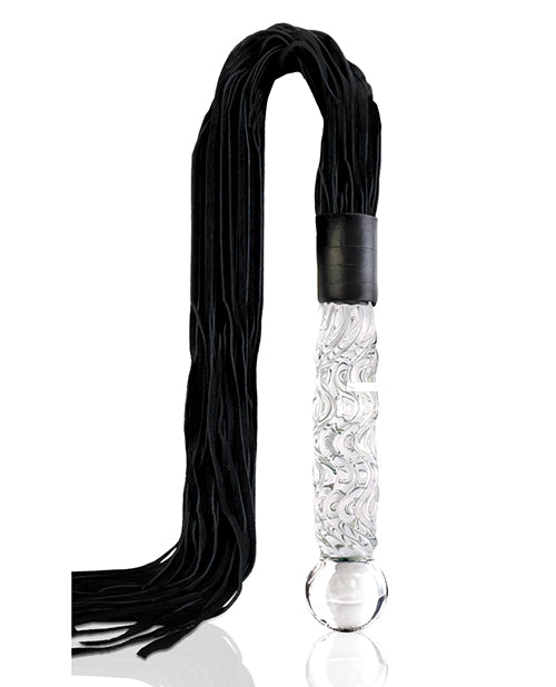 Icicles No. 38 Hand Blown Glass Handled Whip - Clear