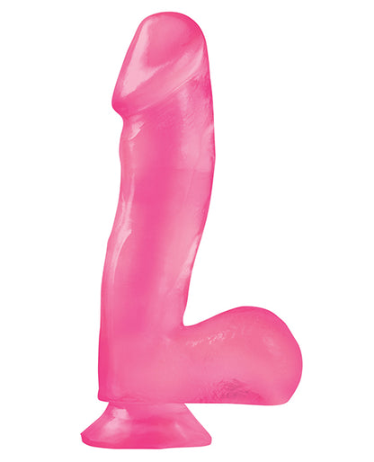 Basix Rubber Works 6.5" Dong w/Suction Cup - Pink