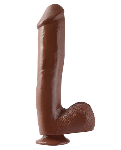 Basix Rubber Works 10" Dong w/Suction Cup - Brown