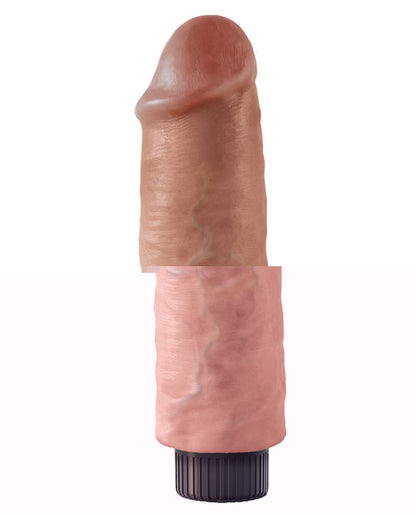 King Cock 6" Vibrating Cock - Tan