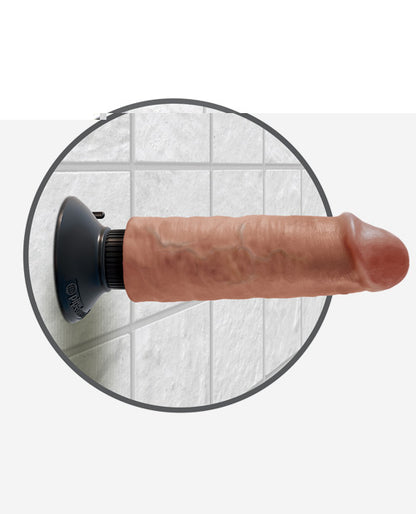 King Cock 6" Vibrating Cock - Tan