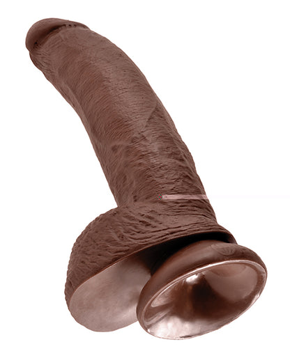 King Cock 9" Cock w/Balls - Brown