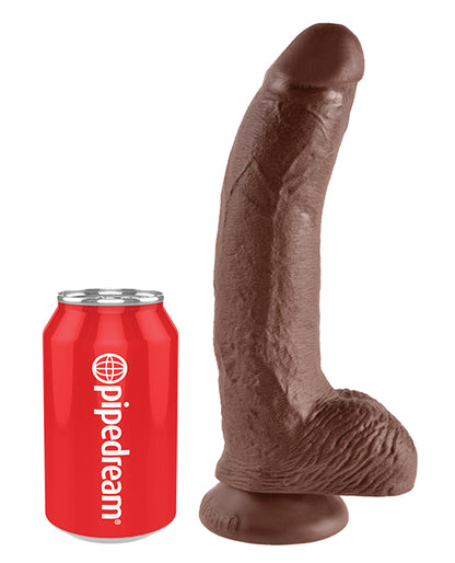 King Cock 9" Cock w/Balls - Brown