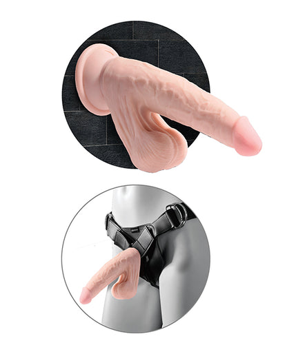 King Cock Plus 6" Triple Density Cock w/Swinging Balls - Ivory