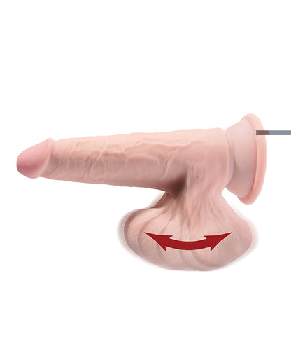 King Cock Plus 6" Triple Density Cock w/Swinging Balls - Ivory