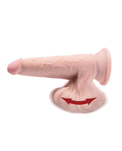 King Cock Plus 7" Triple Density Cock w/Swinging Balls - Ivory