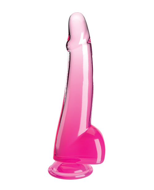 King Cock Clear 10" Cock w/Balls - Pink