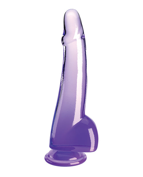 King Cock Clear 10" Cock w/Balls - Purple