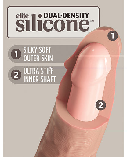 King Cock Elite 6" Dual Density Silicone Cock - Light