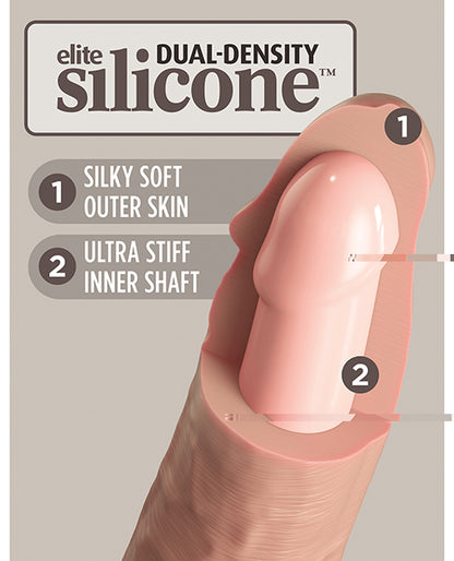 King Cock Elite 9" Dual Density Silicone Cock - Light