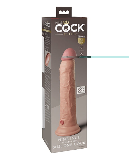 King Cock Elite 9" Dual Density Silicone Cock - Light