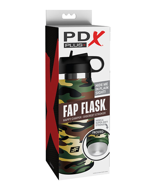 PDX Plus Fap Flask Happy Camper Stroker - Frosted/Camo