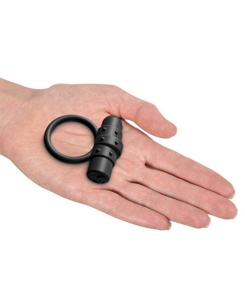 Sir Richards Control Vibrating Silicone C-Ring - Black