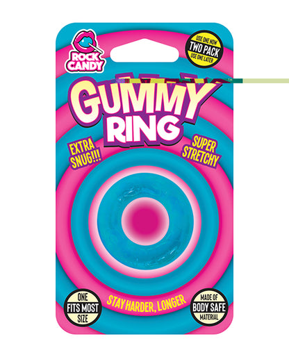 Rock Candy Gummy Ring - Blue