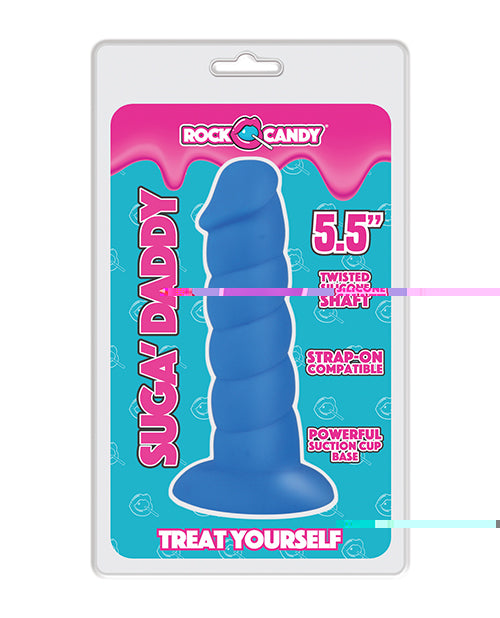 Rock Candy Suga Daddy 5.5" Silicone Dildo - Blue