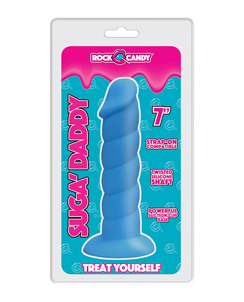 Rock Candy Suga Daddy 7" Silicone Dildo - Blue