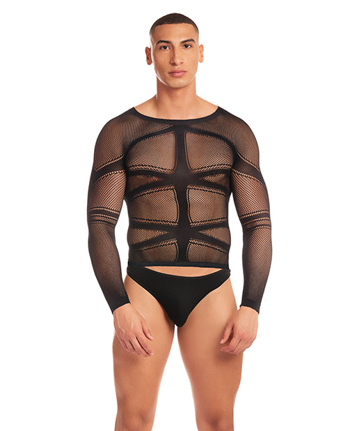 Rainbow Party Cam Boy Mesh 2 pc Set - Black S/M