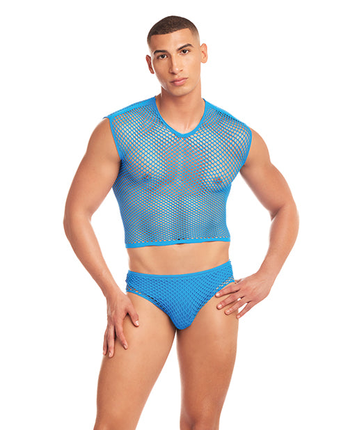 Rainbow Party Net Flex Large Mesh 3 pc Set - Blue L/XL