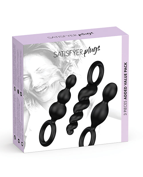 Satisfyer Booty Call Plugs - Set of 3 Black