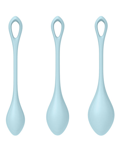 Satisfyer Yoni Power 2 Balls Training Set - Light Blue