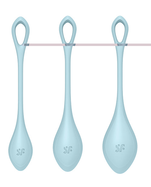 Satisfyer Yoni Power 2 Balls Training Set - Light Blue