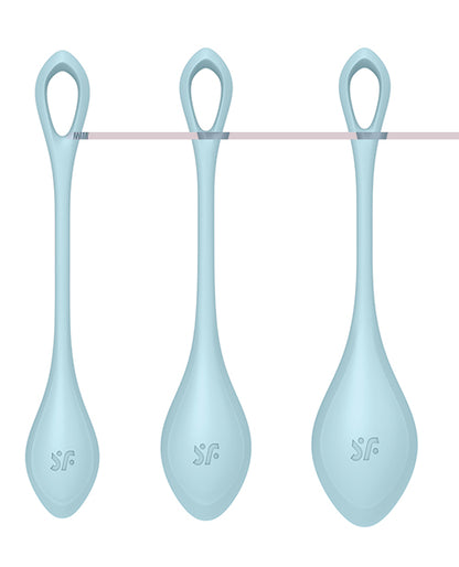 Satisfyer Yoni Power 2 Balls Training Set - Light Blue