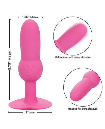 First Time Vibrating Beaded Anal Probe - Pink