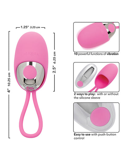 Turbo Buzz Bullet Stimulator w/Removable Silicone Sleeve - Pink