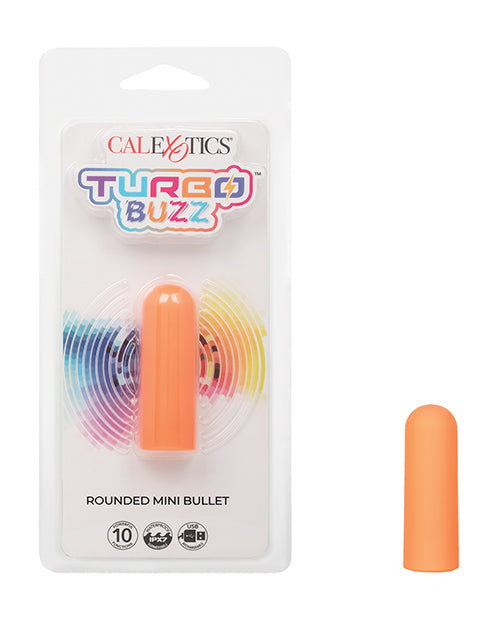 Turbo Buzz Rounded Mini Bullet Stimulator - Orange