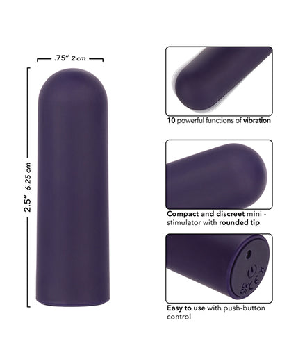 Turbo Buzz Rounded Mini Bullet Stimulator - Purple