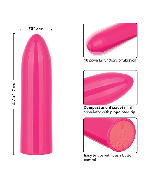 Turbo Buzz Classic Mini Bullet Stimulator - Pink