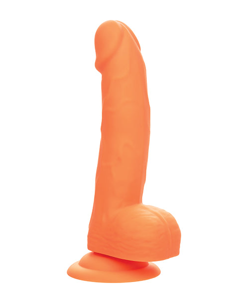 Silicone Studs Neon 6" Dildo - Orange