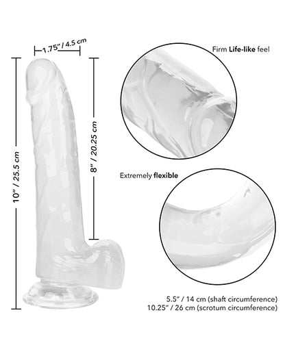 Size Queen 8" Dildo - Clear