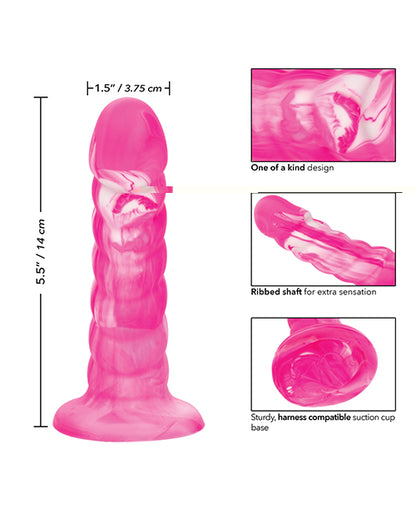 Twisted Love Twisted Ribbed Probe - Pink