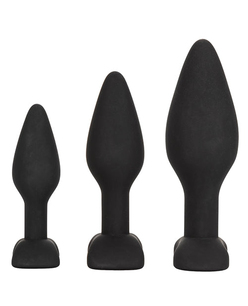 Silicone Anal Exerciser Kit - Black