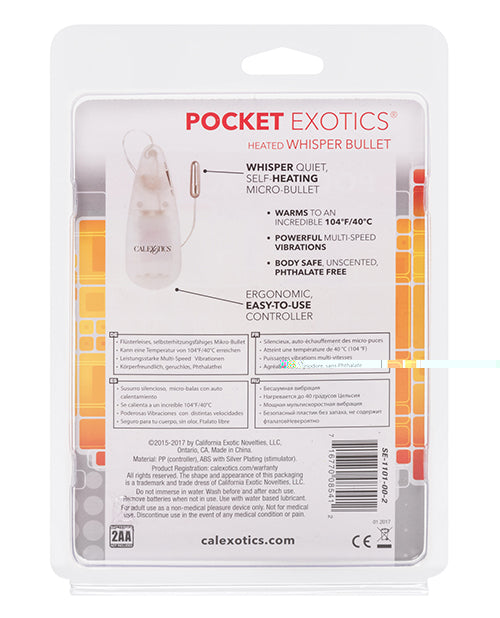 Pocket Exotics Heated Whisper Bullet - Silver