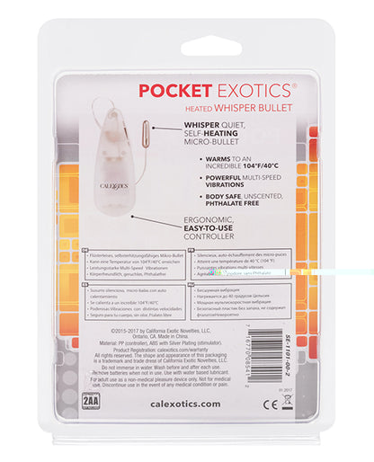 Pocket Exotics Heated Whisper Bullet - Silver